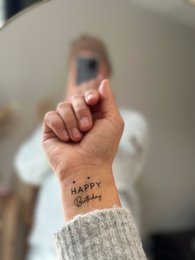 Sioou Tillykke med fødselsdagen midlertidig tatovering x5