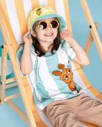 KOAA-The Mouse "Look" Stripes-T-shirt hvid/grøn