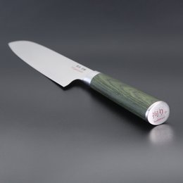 Miyazaki Kodawari Santokumesser 7", Griff Pakkaholz grün