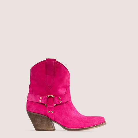 Leila Twin Fucsia Texan Ankle Boots