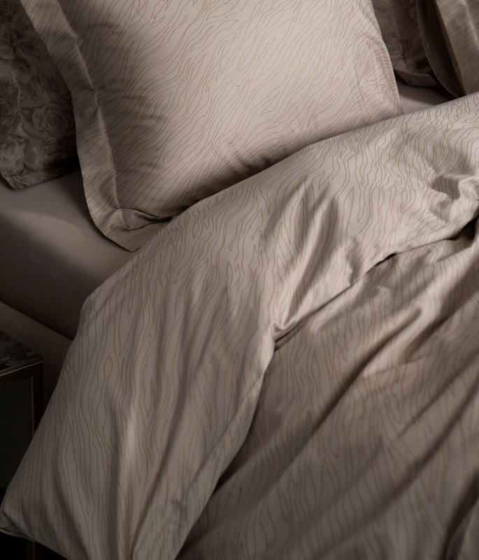 Set biancheria da letto in raso Sand Almond