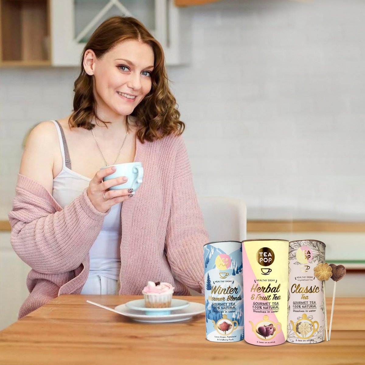 Tea-Pop-Geschenkset: Klassisch, Kräuter & Früchte, Winterwärmer-Kollektionen