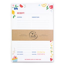 Block - recipes - "The secret ingredient is always love" from recycled paper