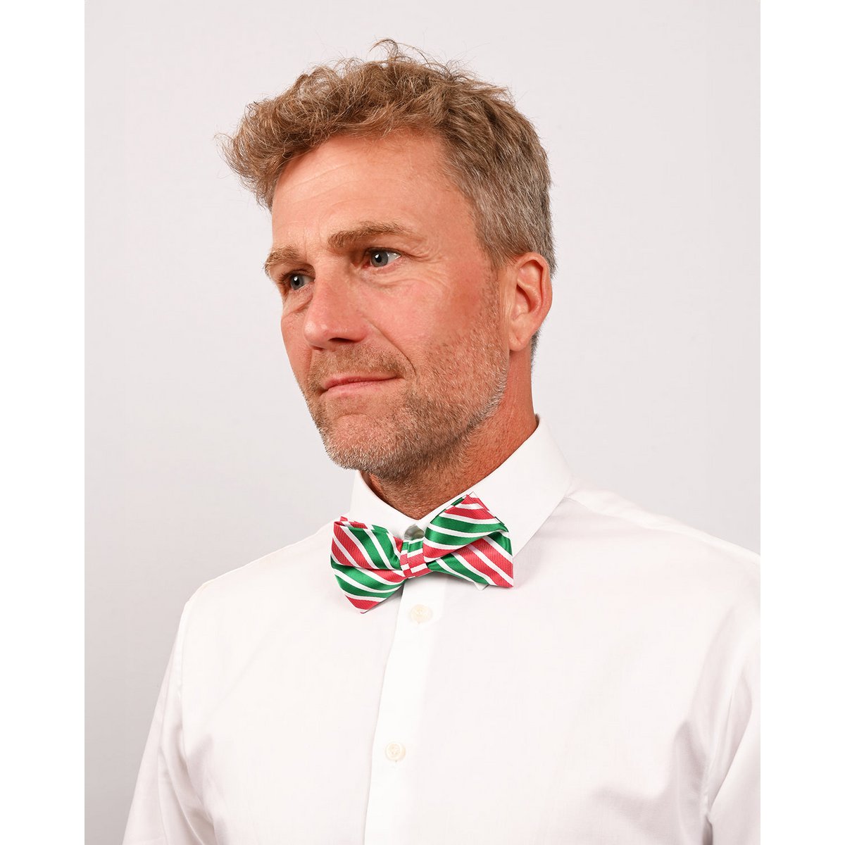 Bowtie - Green and red stripes