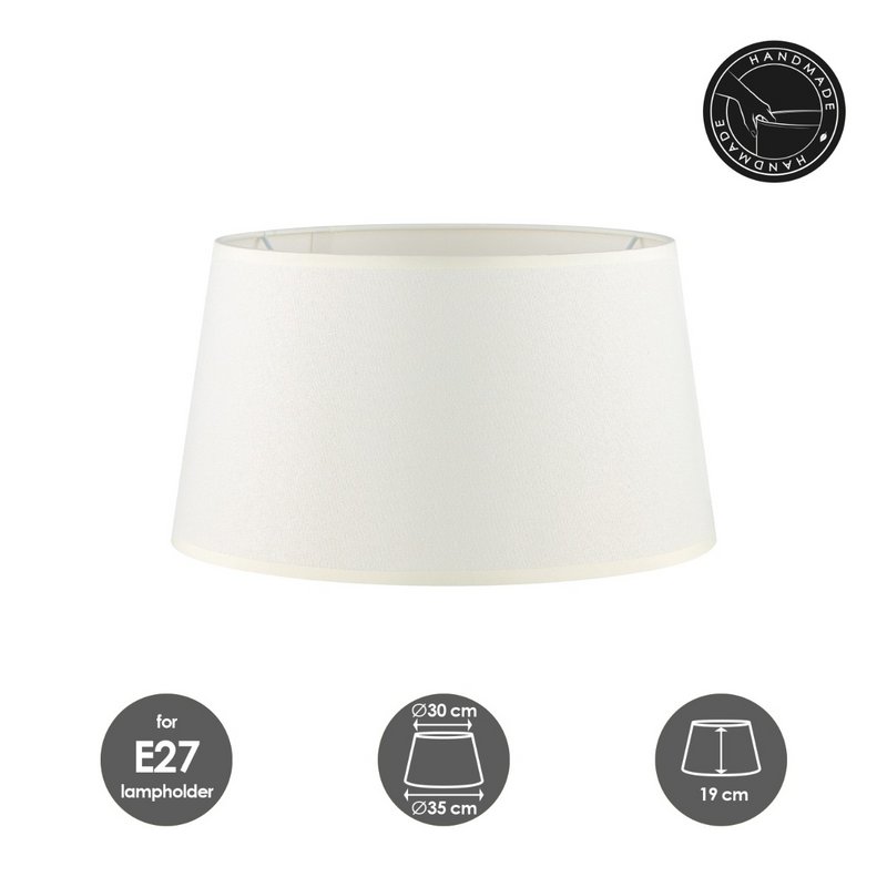 Home Sweet Home Stoffen Lampenkap Beige - 35 x 30 x 19 cm