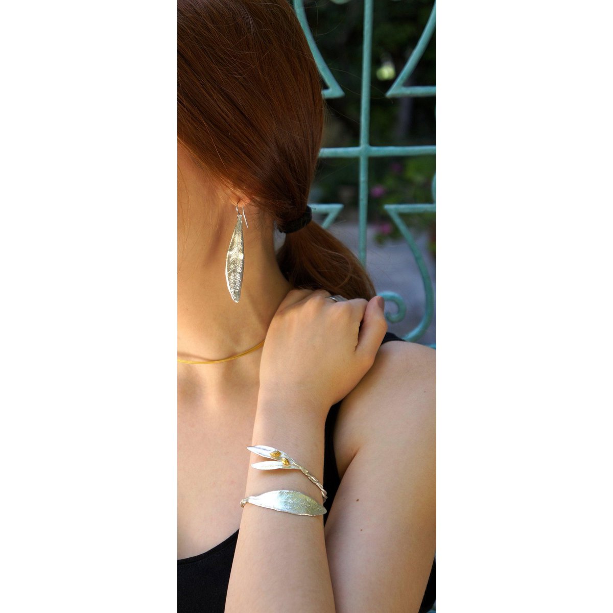 Silver Olive Branch Bracelet, Sterling Silver Jewelry, Adjustable Cuff, Gift for Her, Birthday Gift for Women, Handmade Jewelry