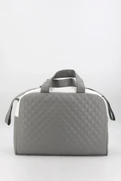 Sac de maternité matelassé pour bébé avec nœud, bleu