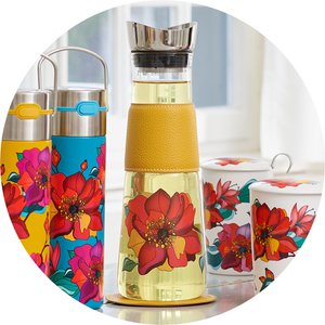 glazen karaf EVE "Poppy"