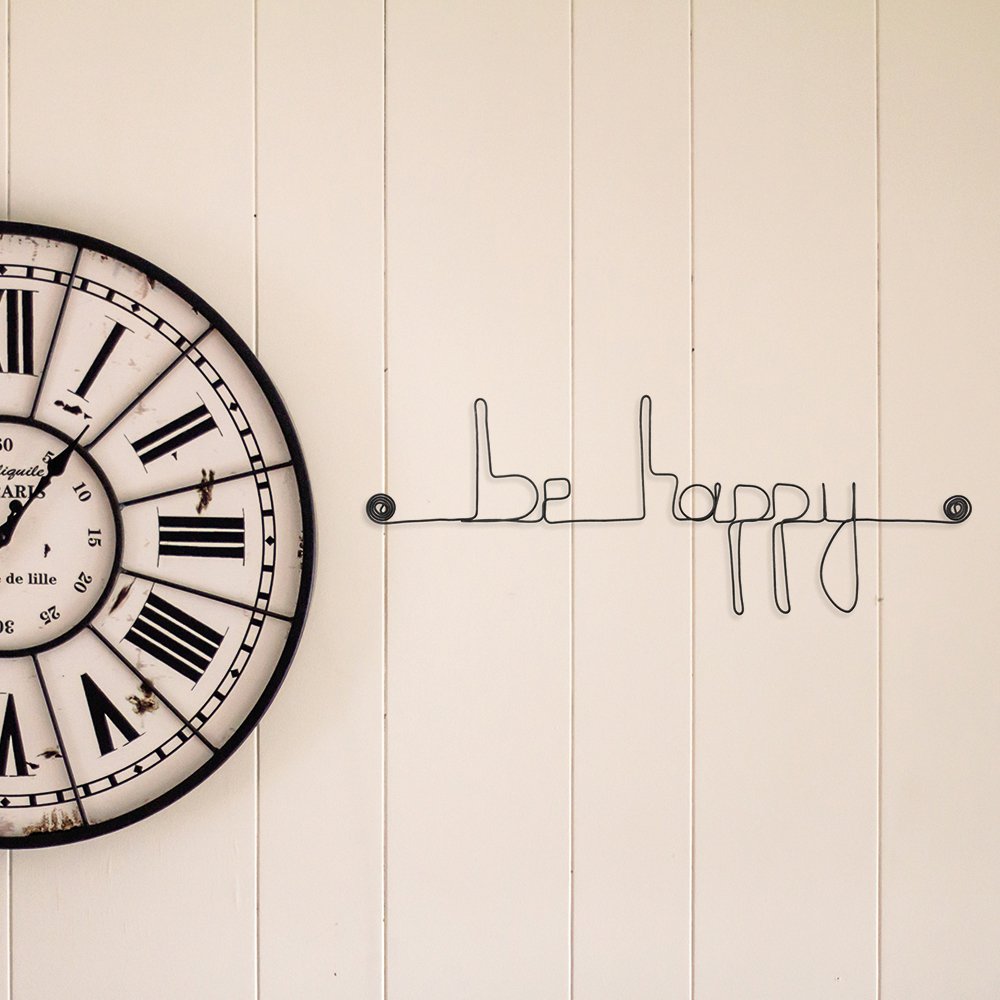 Wire Wall Decor Word “Be happy”
