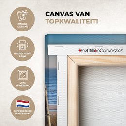 Canvas Maleri - Wall Decoration - Beach - Sea - The Holland - Dunes - Sun