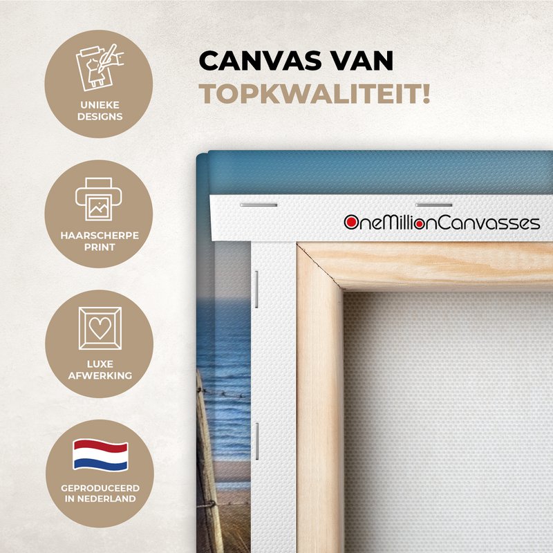 Canvas Maleri - Wall Decoration - Beach - Sea - The Holland - Dunes - Sun