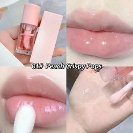 Wasser-Licht-Lipgloss-Feuchtigkeitscreme, transparenter Gelee-Spiegel, Fruchtkristall-Lippenöl, klar, feuchtigkeitsspendend, aufpolsternd, koreanisches Lippenpflege-Make-up