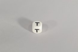 Silikone perle bogstav T