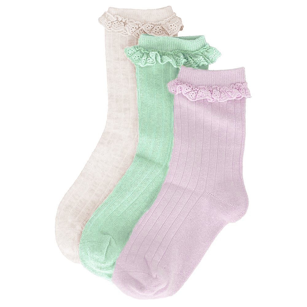 iN ControL 3pack de chaussettes RIB avec volant