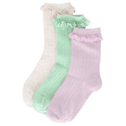 iN ControL 3pack de chaussettes RIB avec volant