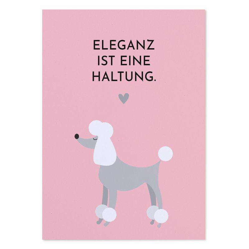 Postkarte mit Spruch „Eleganz ist eine Haltung“