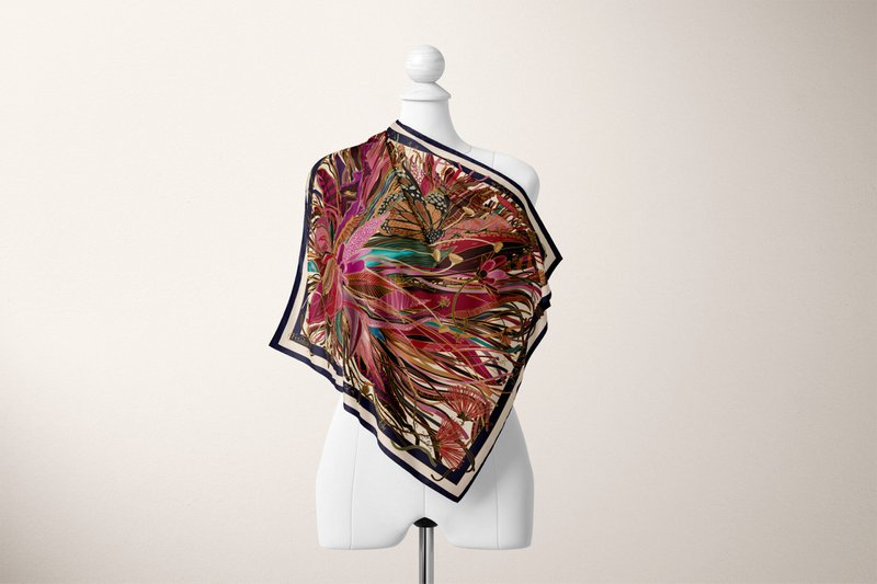 Foulard Medusa's Flower 100% Seta (3 colori)