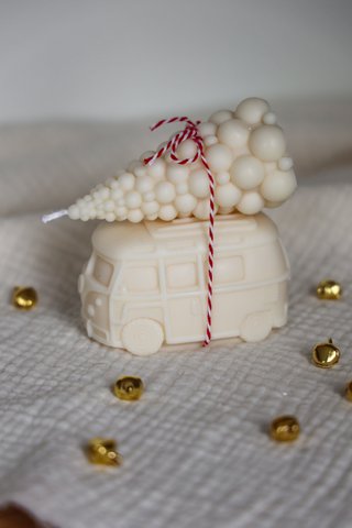 Bulli mit Weihnachtsbaum Set