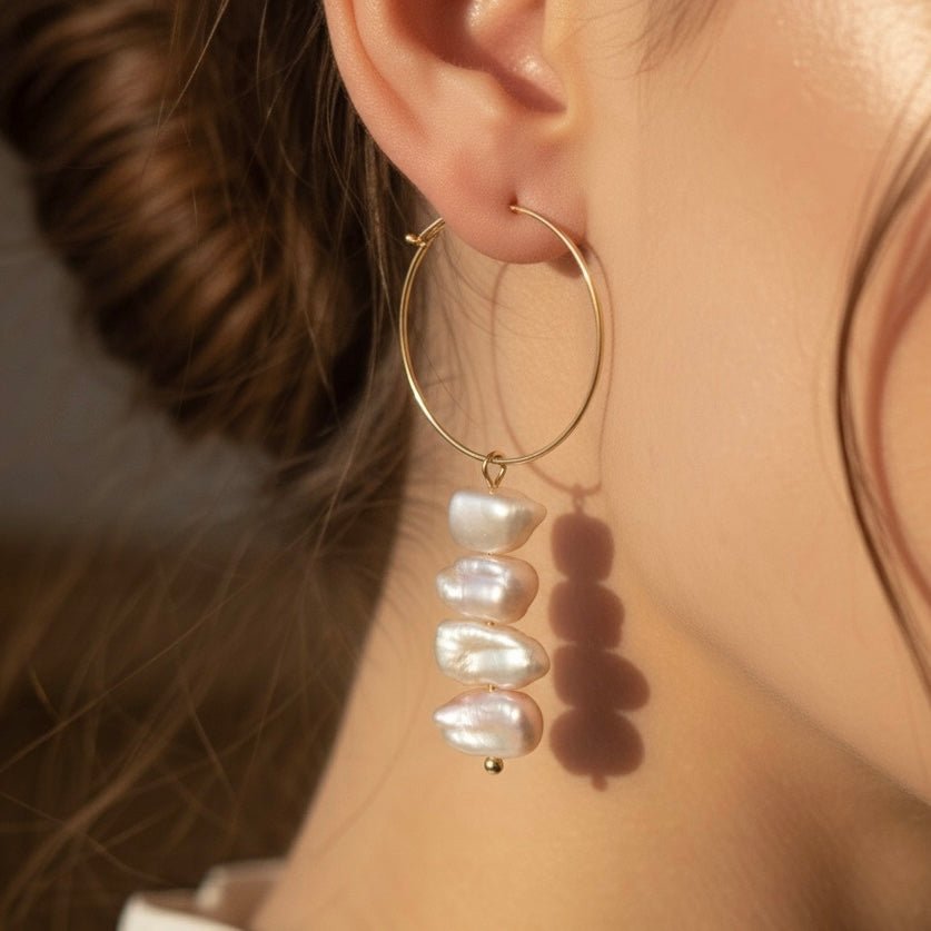 Rosé Pearl - Cerchi con Perle barocche