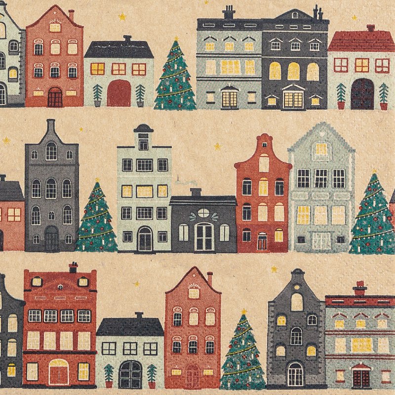 Lunch-Recyclingservietten The Christmas Town
