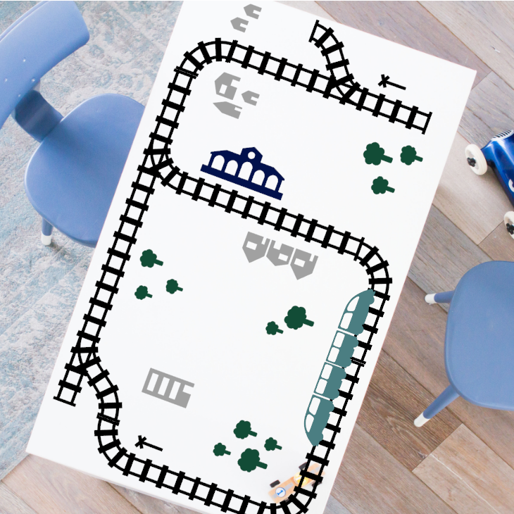 Sticky Rails spielen Aufkleber Rabatt Set Farbe