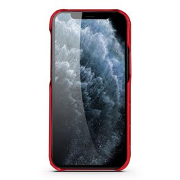 Leren Hoesje iPhone 12 Mini Rood Leer Met Kroko Print – Apple iPhone 12 Mini Hoesje Rood Leer Met Kroko Print