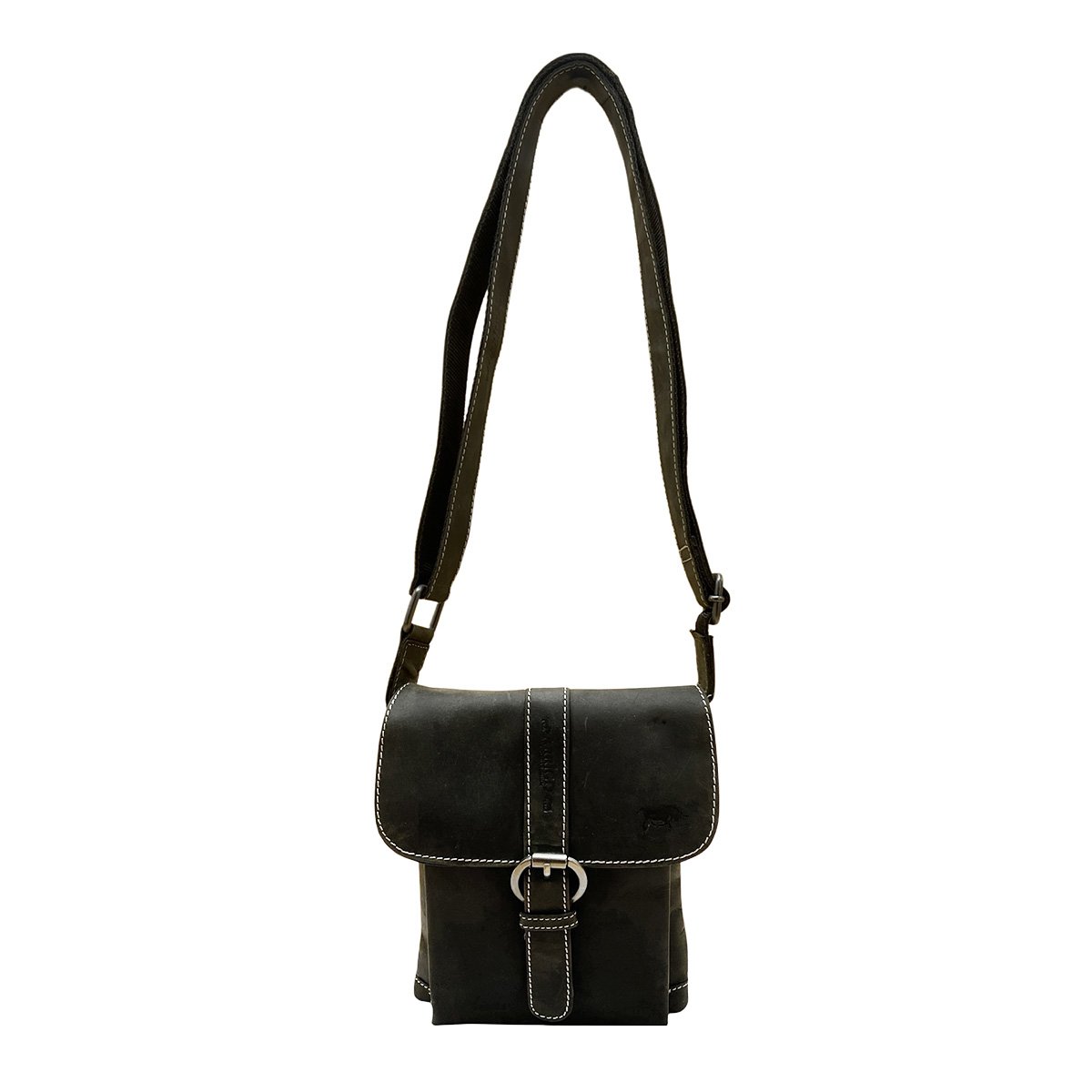 Læder skuldertaske Crossbody taske lavet i 3 farver buffalo læder - Kompakt taske ægte læder