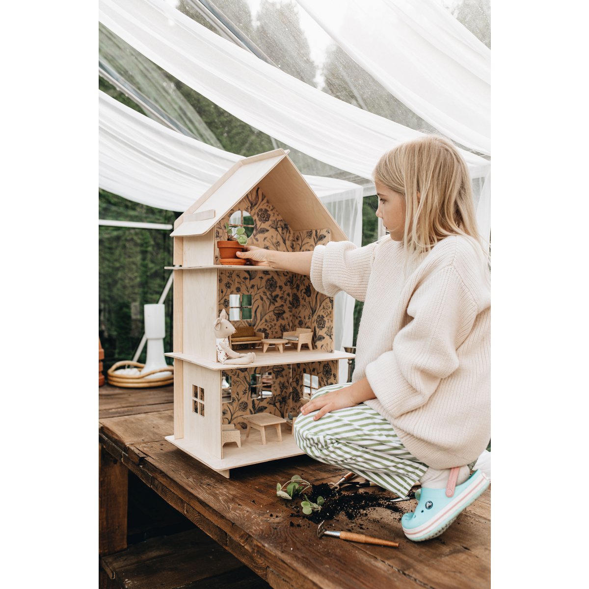 Wooden furnitures for dollhouse, Miniature furnitures