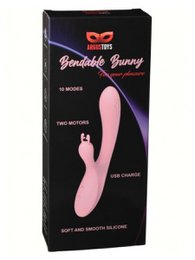 Argus - AT1127 - Bendable Bunny - Pink G Spot & Clit Stimulator - Genopladelig