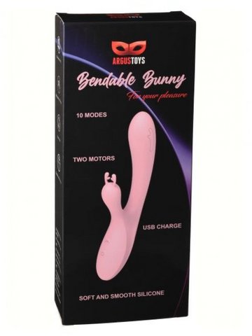 ARGUS - AT1127 - Biegbarer Hasen - Pink G Spot & Clit Stimulator - wiederaufladbar