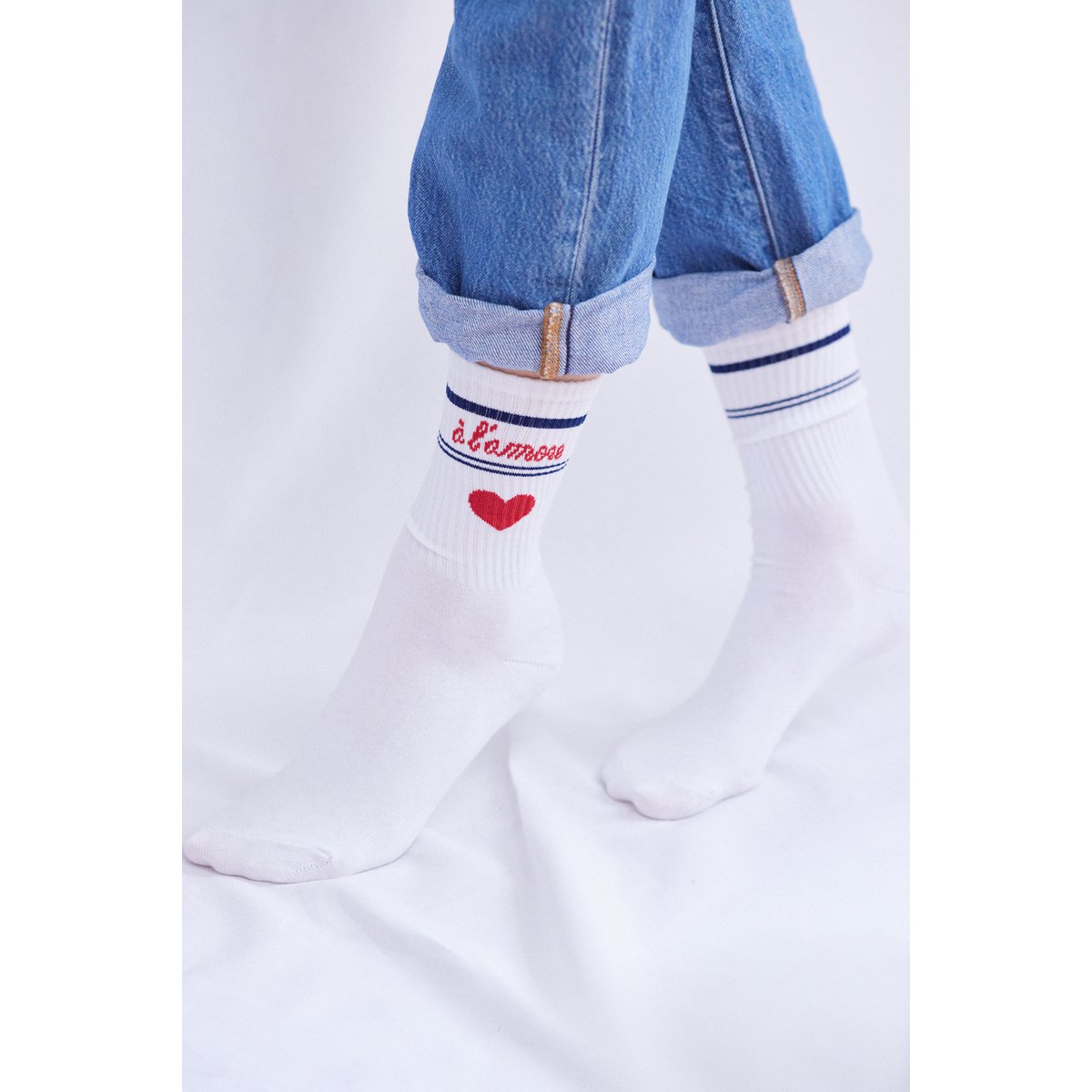 Calcetines blancos amor