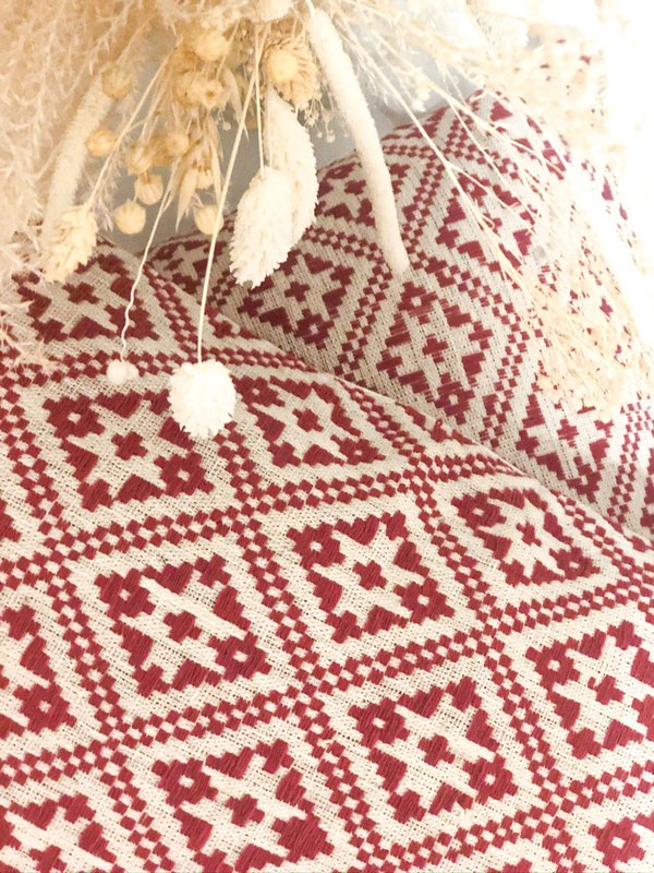 Federa per cuscino decorativo rosso Dokmai