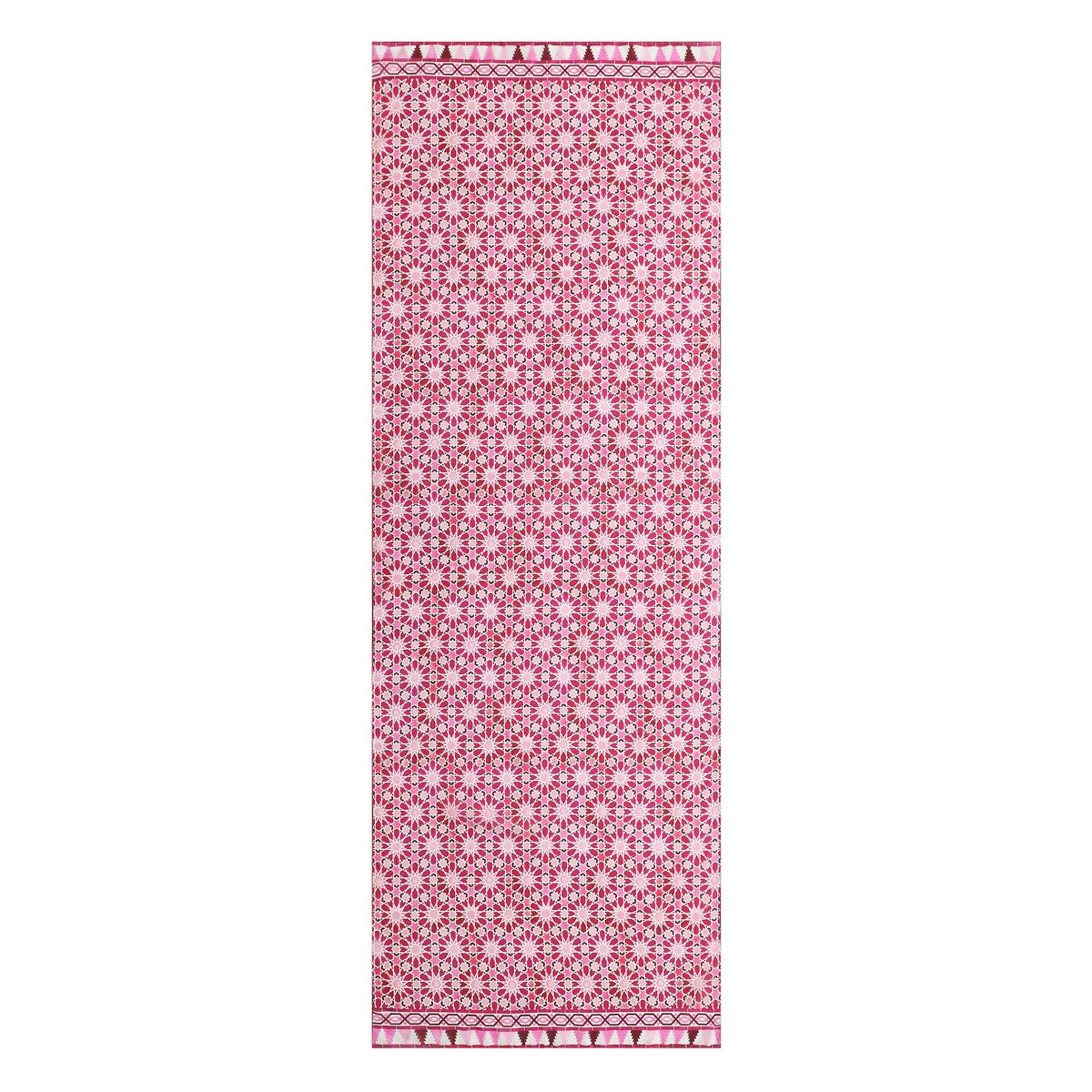 Large Pink Silk Scarf with Zelig Print