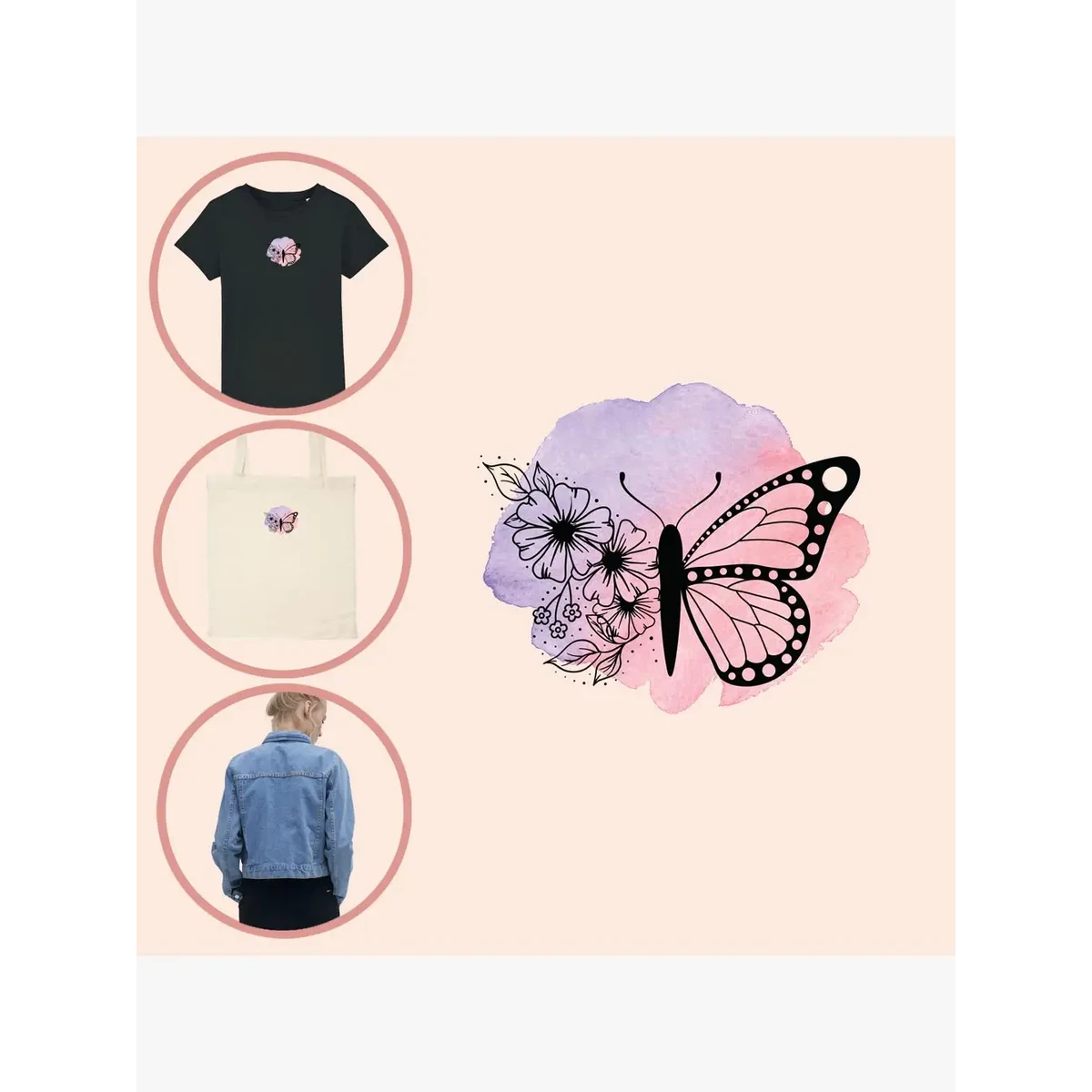 Kleidungstransfer Schmetterling