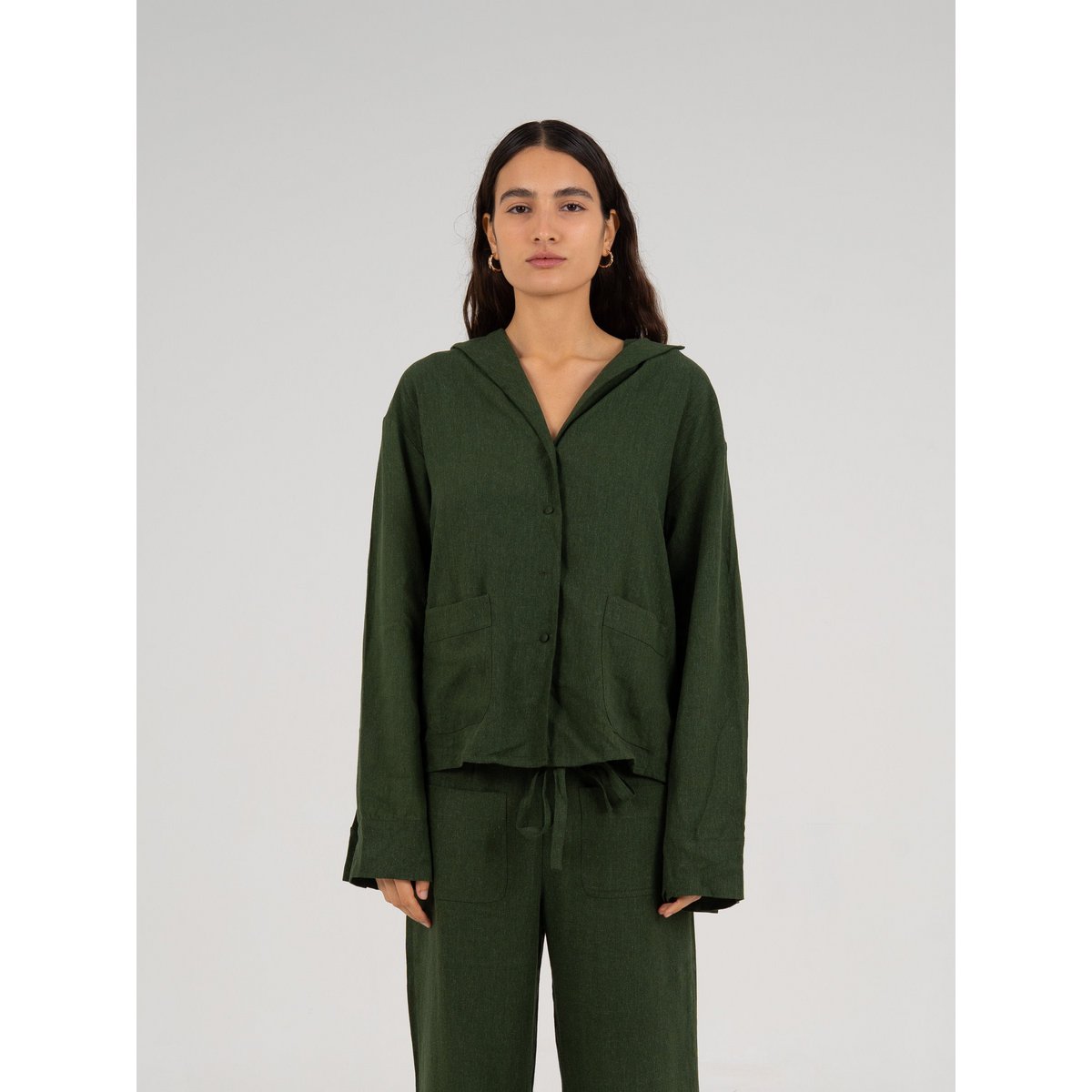 Grinch Green Linen Shirt