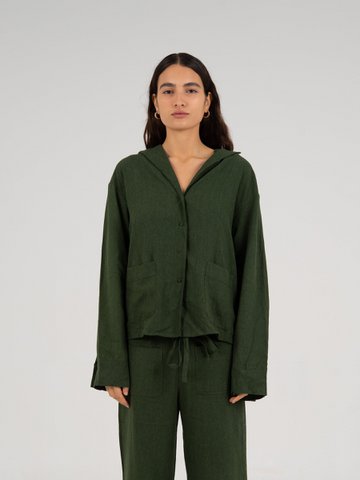 Grinch groen linnen overhemd