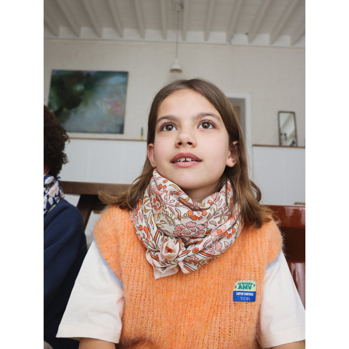 Foulard Adulte Delhi Brique 100 cm