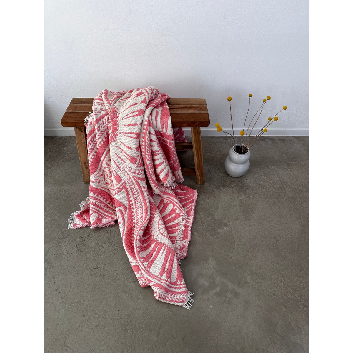 CALMA muslin blanket - coral - 2.20 x 2.30 m