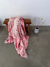 CALMA muslin blanket - coral - 2.20 x 2.30 m