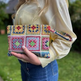Kosmetiktasche Granny Square