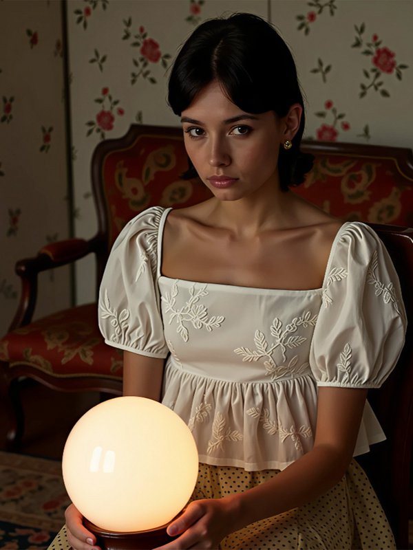 Vera Embroidered White Top