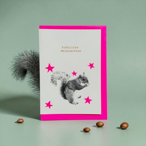 Eichhörnchen Sterne FW pink