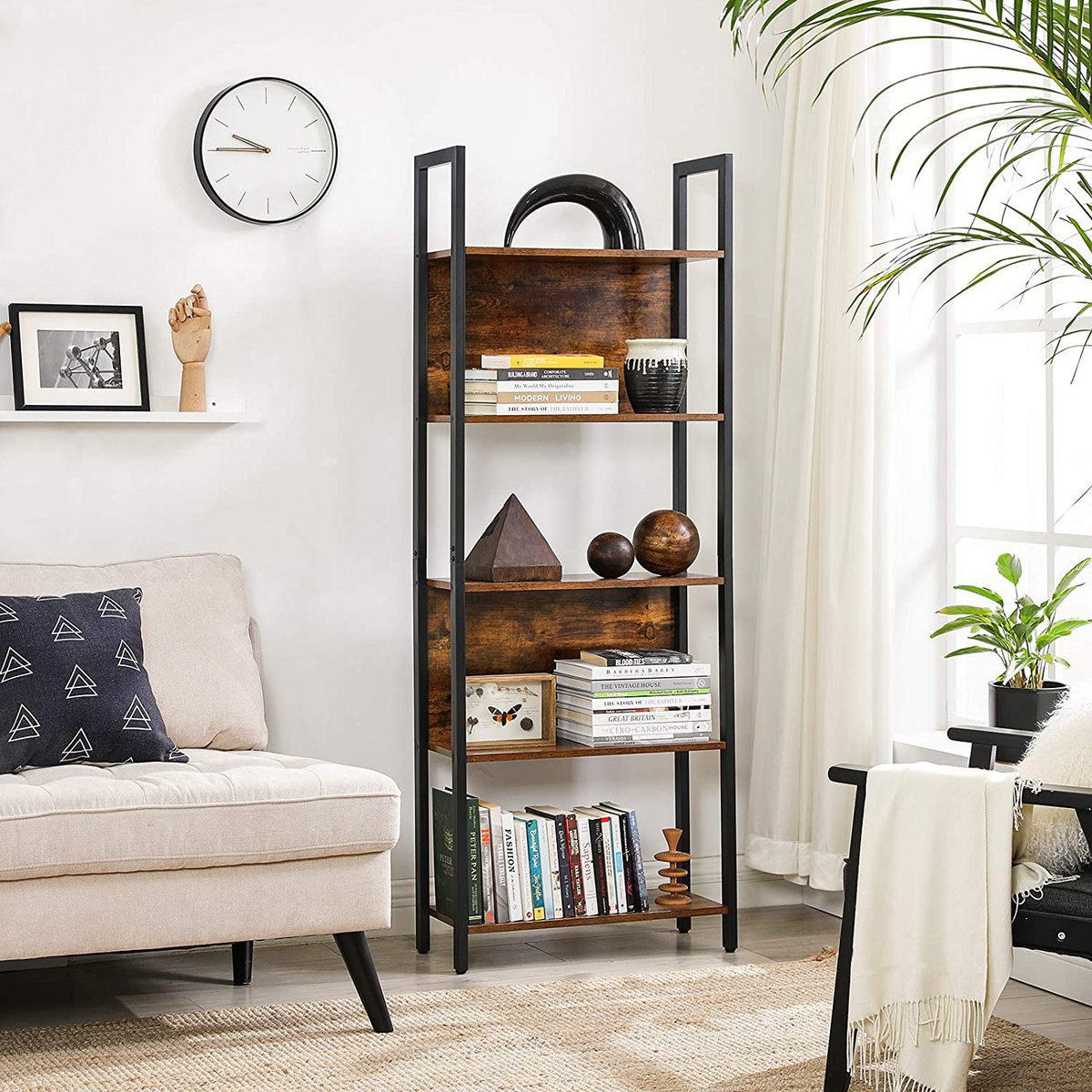 Industrial bookcase Venna