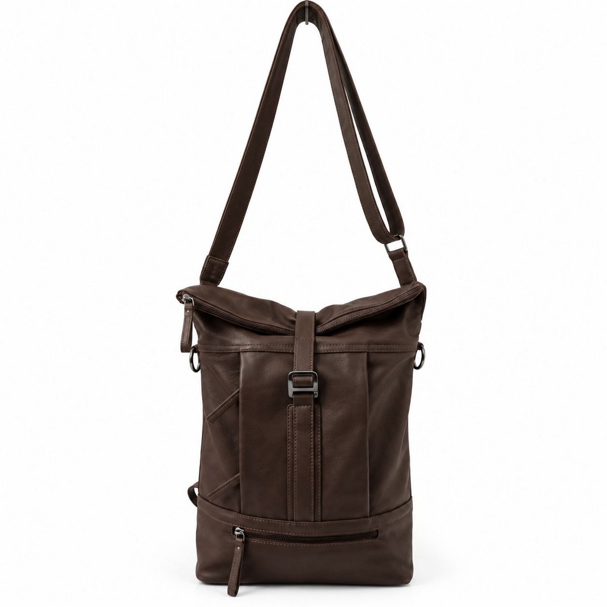 ROLLTOP BACKPACK Rucksack Leder espresso