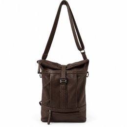 ROLLTOP BACKPACK Rucksack Leder espresso