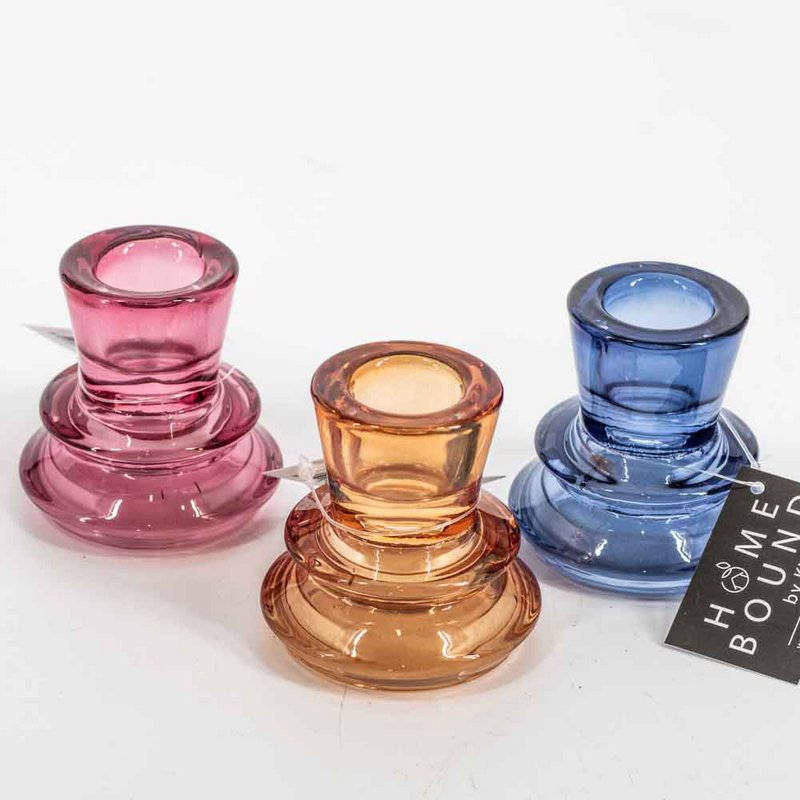 Glass tea holder orange