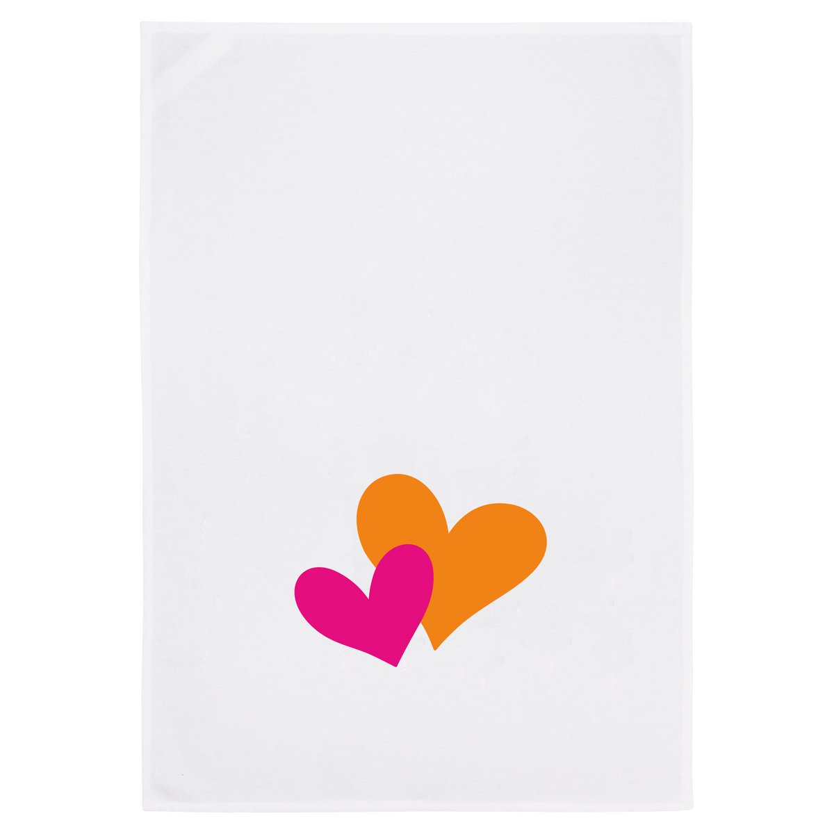 Tranen handdoek wit, hart