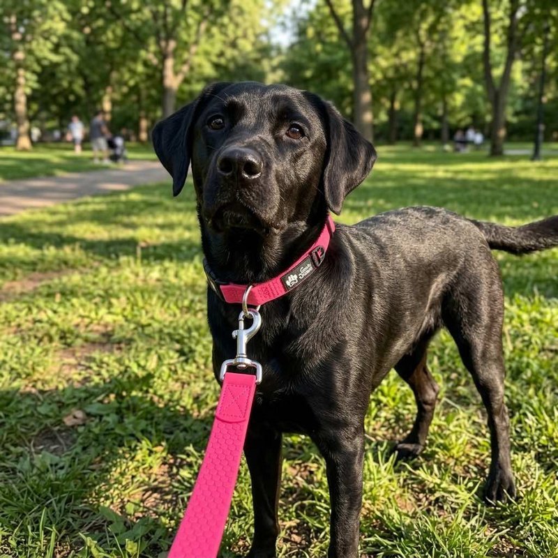 Waterproof multi-position leash Neon pink