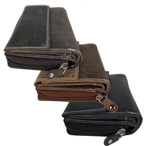Arrigo Ladies Wallet - Brown Real Leather
