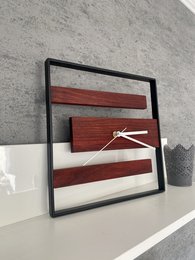 Moderne vægur ædle træ Padauk